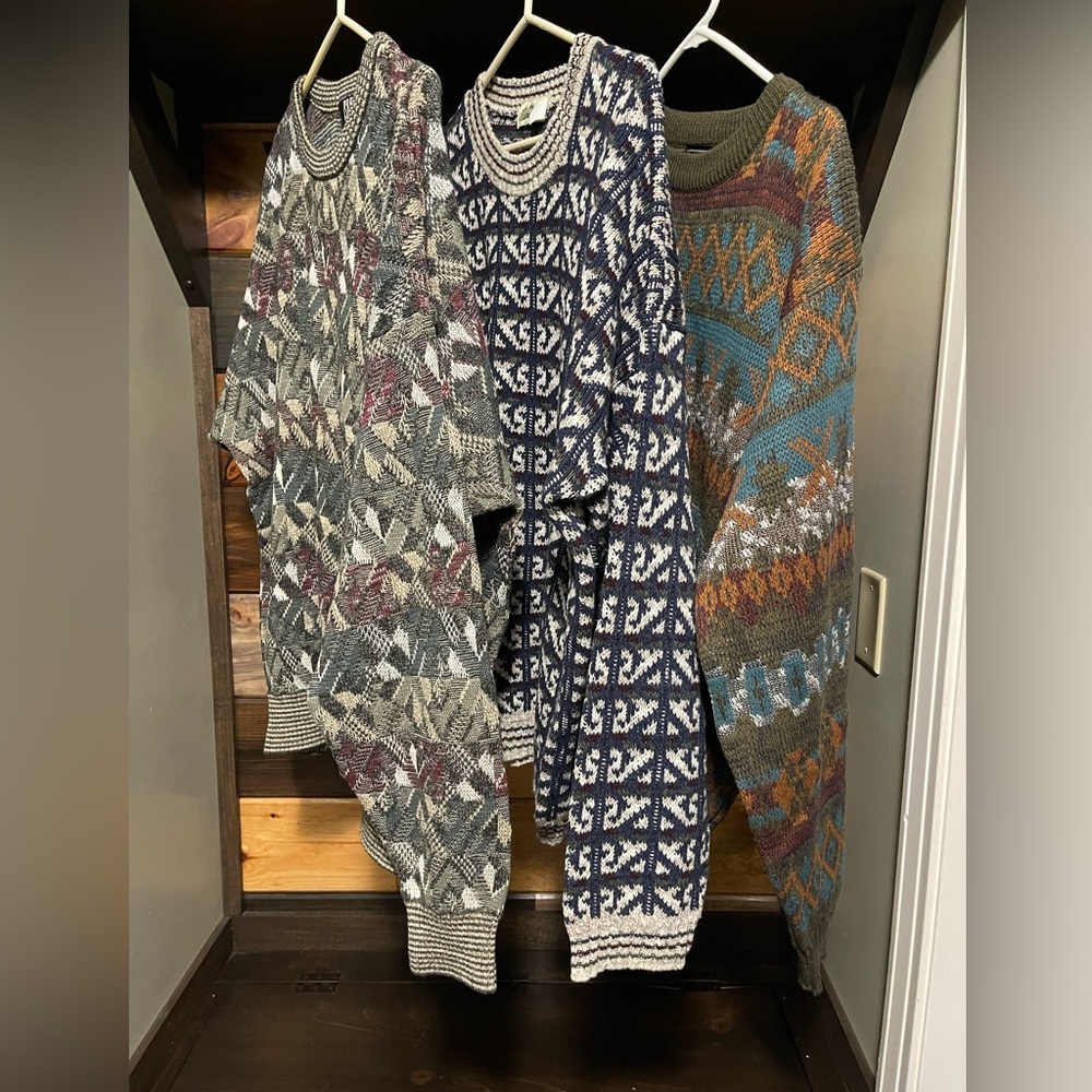 SOLD/Colorful Patterned Sweaters/ NOT FOR SALE